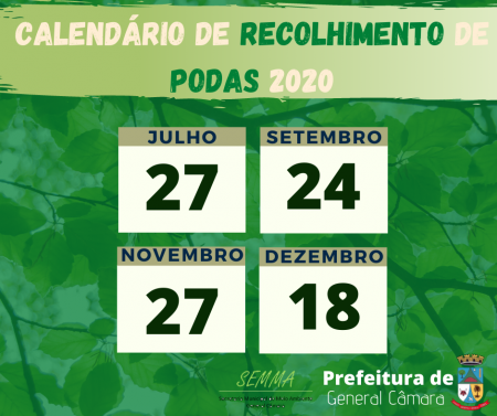 Calendário de Podas 2020 